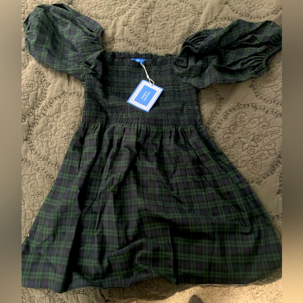 Maxwell & Geraldine Sarah Short Blackwatch Tartan Dress XL NWT Original package.